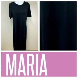 Solid Black Maria Dress